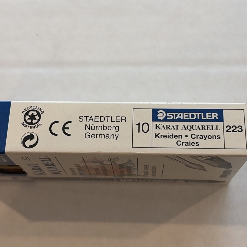 Vintage Staedtler Karat Aquarell 223-16 Watercolor Crayons Golden Ochre Germany - Picture 5 of 11